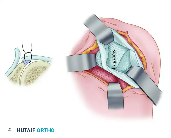 CAPSULAR SHIFT RECONSTRUCTION WITH POSTERIOR GLENOID OSTEOTOMY Surgical Diagram