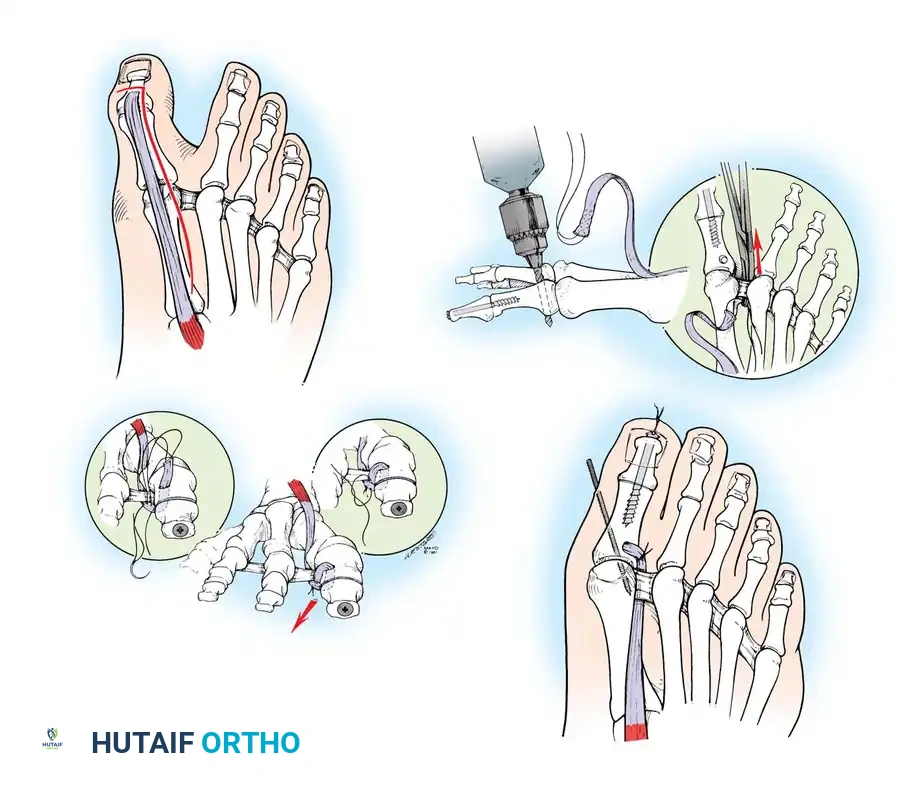 Tendon cross-sutured