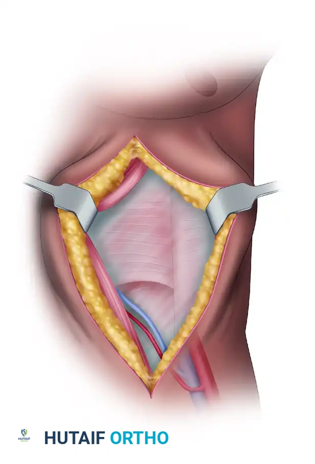DISSECTION FOR GRACILIS MUSCLE TRANSFER Surgical Diagram