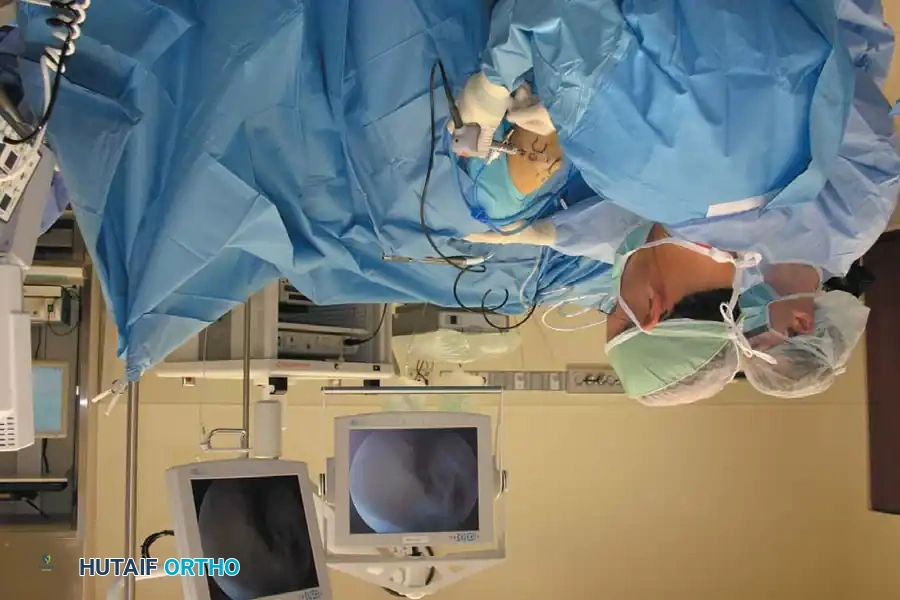 Fig. 49-60 A, Portals marked for arthroscopy with patient prone.