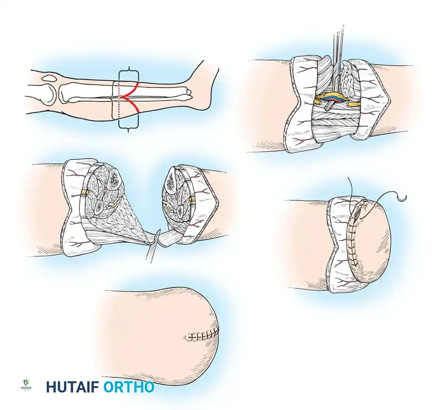 Anterior tibial vessels and deep peroneal nerve