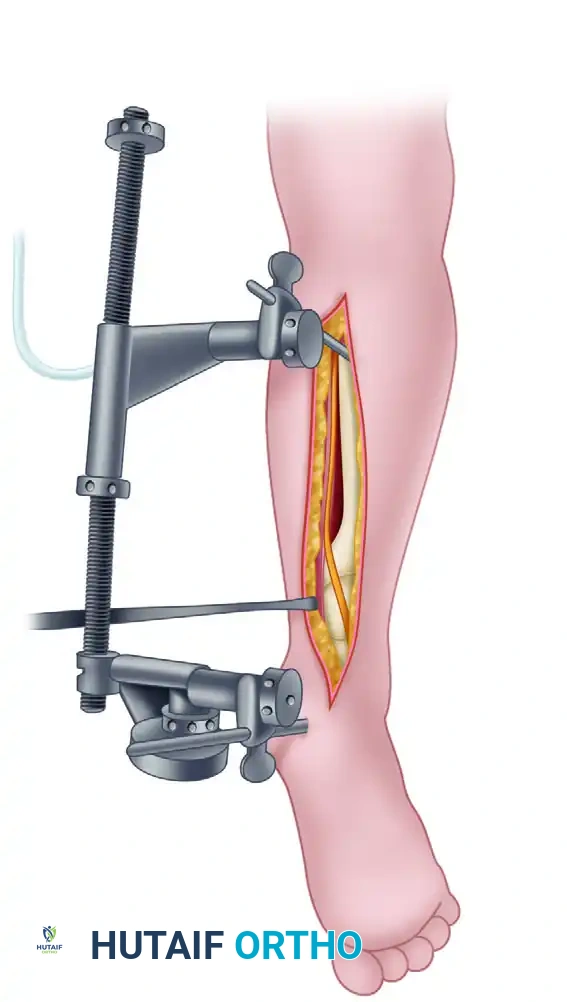 MINIMALLY INVASIVE PLATING OF TIBIAL PILON FRACTURE Surgical Diagram
