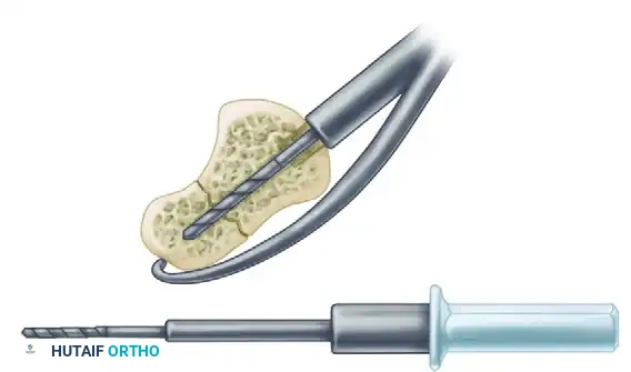 Short drill used for making screw hole