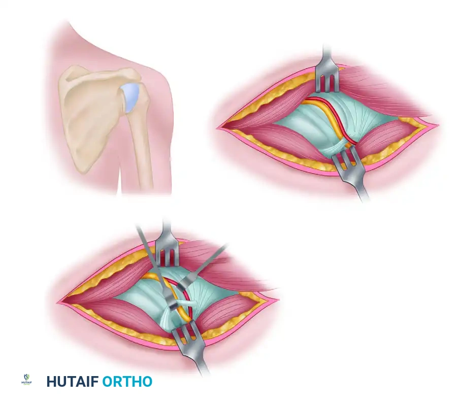 REMOVAL OF A GANGLION FROM THE INFERIOR BRANCH OF THE SUPRASCAPULAR NERVE Surgical Diagram