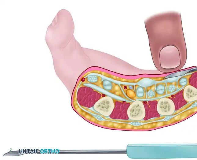 SUBCUTANEOUS FASCIOTOMY Surgical Diagram
