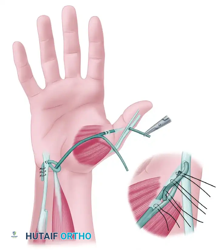 WEB DEEPENING WITH A SLIDING FLAP Surgical Diagram